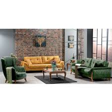 Fon perde kaliteli malzemelerden üretilen, dekorasyonunuza şıklık katacak modelleriyle evidea'da. Mimoza Koltuk Takimi Yesil Sari Evkur