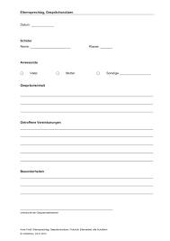 Hat angerufen und wird nochmals anrufen. Grundschule Arbeitshilfen Elternarbeit Elternsprechtag Elternsprechtag Gesprachsnotizen