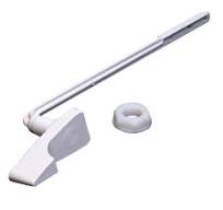 Levier de réservoir de toilette en plastique Master Plumber, fini blanc,  frontal, 8 po L.