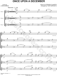 Once Upon A December From Anastasia Sheet Music Flute Solo In F Major Download Print Sheet Music Flute Sheet Music Violin Music