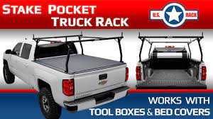 Installs quickly with a phillips screwdriver. Stake Pocket Rack For Trucks With Roll Up And Tri Fold Tonneau Covers From Us Rack Youtube