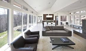 Best Minimalist Living Room In Open Space With Large Windows Minimalist Living Room Minimalist Living Room Design Loft Interior Design