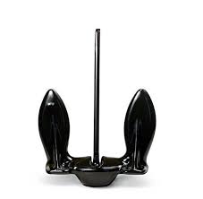 Greenfield Products 910b Marine Black Coated Navy Anchor 10 Pound Capacity Anchor Black Navy Anchor Black Coat