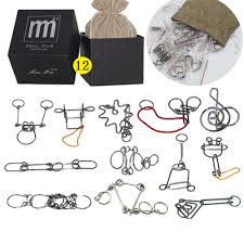 Once you get the hang of putting puzzle rings together, however, there's no risk in letting it fall apart, which is the main reason puzzle rings are worn for fun nowadays. Gracelaza 12pcs Metal Wire Puzzle Logic Brain Teaser Set Metal Ring Iq Puzzles Difficult Games Ideal Intelligence Toys Gifts For Kids And Adults 3 Buy Online In Cayman Islands At