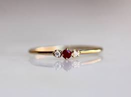 14k Ruby Diamond Ring Ruby Gold Ring July Birthstone Red Stone Tiny Ruby Minimal Jewelry Sol Ruby Diamond Rings Minimal Jewelry Engagement Rings Sapphire