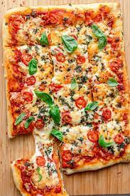 Sheet Pan Pizza Homemade Dough Recipe Included Feelgoodfoodie Recipe In 2021 Homemade Dough Recipe Sheet Pan Recipes Sheet Pan Pizza Recipe