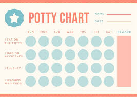 red blue star pattern potty training reward chart