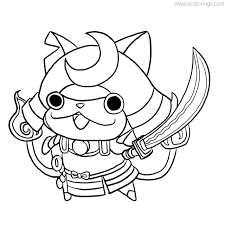 Put your decorating skills at work with these coloring pages! Yo Kai Watch Jibanyan In The Armor Coloring Pages Xcolorings Com