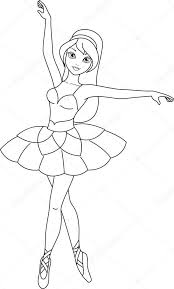 Barbie ballerina coloring pages are a fun way for kids of all ages to develop creativity, focus, motor skills and color recognition. Baixar Pagina De Bailarina Para Colorir Ilustracao De Stock 43411489 Ballerina Coloring Pages Barbie Coloring Pages Dance Coloring Pages