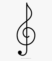 Fun, easy & free to print. Treble Clef Coloring Page Line Art Hd Png Download Kindpng