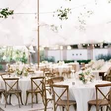 White Table Clothes That Drop On The Floor Combined With Crossback Chairs Is A Nice Contrast Perfect Fo Wedding Chairs Wedding Stage Backdrop Crossback Chairs