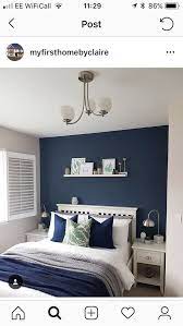 Pin By Britt Jensen On Navy Bedroom Bedroom Interior Blue Bedroom Decor Blue Master Bedroom