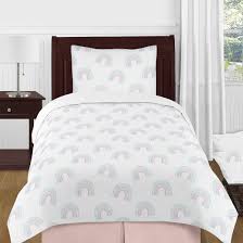 It's no too thick, but it's a cool comforter for the summer. Sweet Jojo Designs Pastel Rainbow Collection Girl 4 Piece Twin Size Comforter Set Blush Pink Purple Teal Blue And White Overstock 32140248