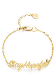 Stay Hopeful Script Bracelet