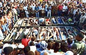 Chacina f (plural chacinas) slaughter; Chacina De Vigario Geral Quinze Anos Depois Multiplicam Se Os Massacres A Nova Democracia