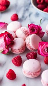 Pink Rose Macaroons Raspberry Mobile Wallpaper Best Hd Wallpapers Macaroon Wallpaper Macaroons Cute Desserts
