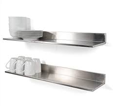 Maybe you would like to learn more about one of these? Amazon Com Wallniture Plat Stainless Steel Wall Shelf Heavy Duty Restaurant Bar Cafe Home Kitchen Organization And Storage Shelf Set Of 2 30 8 Silver Industrial Scientific