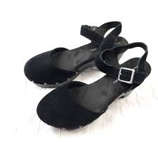 Buckle Block Heel Suede Sandals for Women for sale