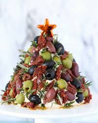 Easy cheesy christmas tree shaped appetizers an alli event Antipasto Cheese Ball Christmas Tree Cooking Carnival