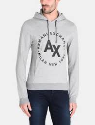 A tale of design and fine materials, from the made in italy icon. Armani Exchange French Terry Circle Hoodie Fleece Top For Men A X Online Store