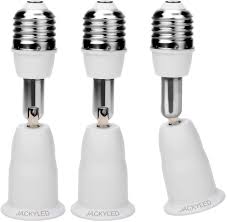 Jackyled Light Socket E26 E27 To E26 E27 Light Bulb Socket Extender Standard Light Bulb Converter 360 Degree Adjustable Extension Adapter 3pcs Amazon Com