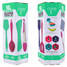 More buying choices $9.49 (2 new offers) Core Kitchen Ergonomic Silicone Utensil Set 10pcs