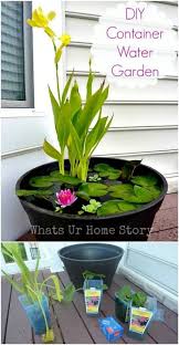 20 Charming And Cheap Mini Water Garden Ideas For Your Home And Garden Diy Crafts Gard Diy Container Gardening Container Water Gardens Diy Garden Projects