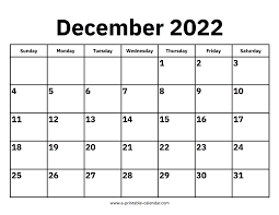 december 2022 calendars printable calendar 2022