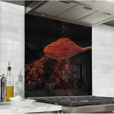 Fond De Hotte Cuillere Paprika Verre Et Alu Credence Cuisine Deco Credence Cuisine Decoration De Cuisine Cuisines Deco