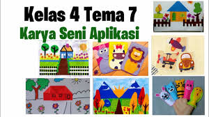 Karya aplikasi dibuat dengan menempelkan suatu bentuk dari bahan tertentu. Kelas 4 Tema 7 Muatan Sbdp Karya Seni Tempel Aplikasi Youtube