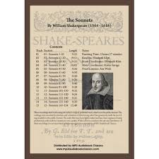Suitable for teaching gcse english literature and drama in england, wales and northern . The Sonnets Of William Shakespeare Mp3 Cd Audiobook