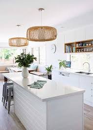 tropical kitchen decor with rattan