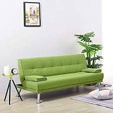 Wellgarden 3 Seater Sofa Bed Sleeper Sofa Couch Fabric Sofabed Modern Design Sofa Single Bed With Chrome Leg Green Sofa Design Sofa Bed Modern Sofa Designs