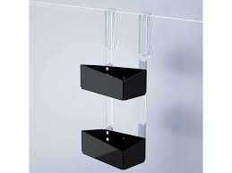 Keebofly shower caddy shower organizer shelf with hooks,shower rack wall mounted adhesive hanging,rustproof bamboo basket,no drilling,shower storage holder for bathroom shower kitchen 2 pack black 4.8 out of 5 stars 166 Hanging Shower Caddy Freccia