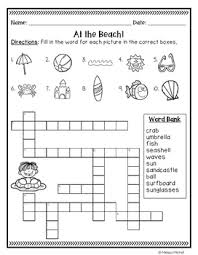 Summer themed crossword puzzles for adults. Summer Fun Language Arts Crossword Puzzles Word Searches And Word Sorts