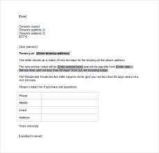 Free california 60 day notice to vacate form (as of 2013). Free 8 Sample Rent Increase Letter Templates In Pdf Ms Word