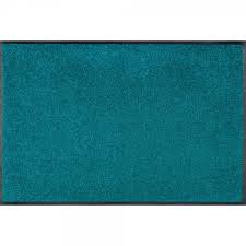Peacock green color 100% natural linen fabric 205gsm, 145cm wide. Fussmatte Wash Dry Trend Colour Peacock Green 50x75 Cm