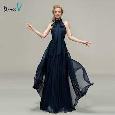 aliexpress com のdressvからdressvゴージャスなロングダークネイビーウエディングドレスドレス2016ハイネックノースリーブaラインのウェディングパーティードレスメイドの名誉マキシドレスに関する花嫁介添人ドレス ハイクオリティド ブライドメイドドレス