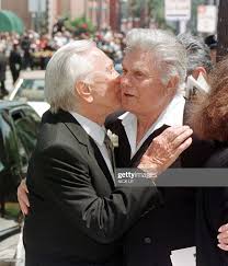 Actors Kirk Douglas And Tony Curtis Hug Following The Funeral Tony Curtis Kirk Douglas Kirk