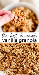 Vanilla Granola In 2020 Granola Recipe Homemade Granola Recipe Healthy Vanilla Granola Recipe