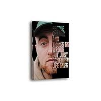 SpiritualHands Mac Miller Wall Art Print, Home Decor Framed Poster Wall Art  Canvas Artwork for Living Room, Pictures for Bedroom, Hanging Painting (8"  x 12"