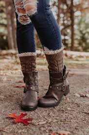 Maybe you would like to learn more about one of these? Brown Knitted Boot Cuffs With Lace Trim Bootcuffsocks Com
