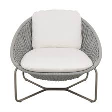 61 Off Crate Barrel Crate Barrel Morocco Oval Lounge Chair With Cushion Chairs
