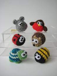 Forest animals like deer, squirrels, foxes, moose, and more. Teeny Animal Knitting Patterns Six Quick To Knit Mini Toys Or Rings With Instant Pattern Download By Fluffandf Animal Knitting Patterns Knitting Knitted Toys