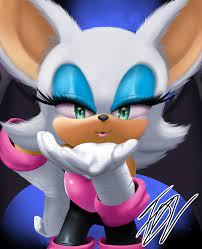 Rouge giving you a kiss. | Sonic the Hedgehog | Know Your Meme