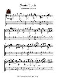 Santa Lucia Guitar Solo Sheet Music Download Guitar Solo Sheet Music Guitar Lessons