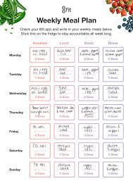 Printable Weekly Meal Planner Template And Grocery List 8fit Weekly Meal Planner Template Meal Planner Template Meal Planning Template