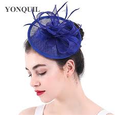 Unique headbands are a simple way to add a touch of personal style, whether you are looking for royal tiaras, flirty feathers, vintage. 2020 Royal Blue Bridal Married Hair Accessories Fascinators Chapeau Sinamay Hat Headband Vintage Party Wedding Women Heapiece New Syf331 From Yullyzhang 23 2 Dhgate Com