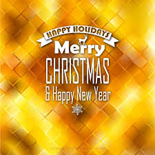 Merry Christmas And Happy New Year Orange Background Template Merry Christmas And Happy New Year Christmas Background Vector Background Templates