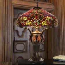 River Of Goods Double Lit Hampstead 34 Table Lamp Color Red Stained Glass Light Stained Glass Table Lamps Stained Glass Lamps